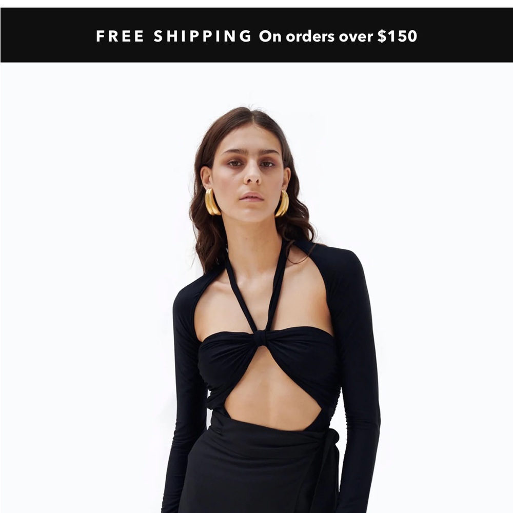 Ronny Kobo Collection Black Cutout Blouse